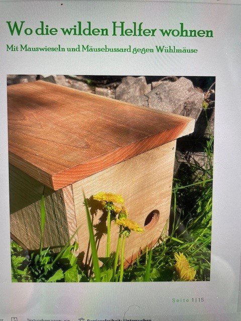 Wo die wilden Helfer wohnen: EBooklet mit Anleitungen für Wiesel-Wohnkästen, Mäusebussardhorste und noch mehr Tipps gegen Wühlmäuse – Bild 6