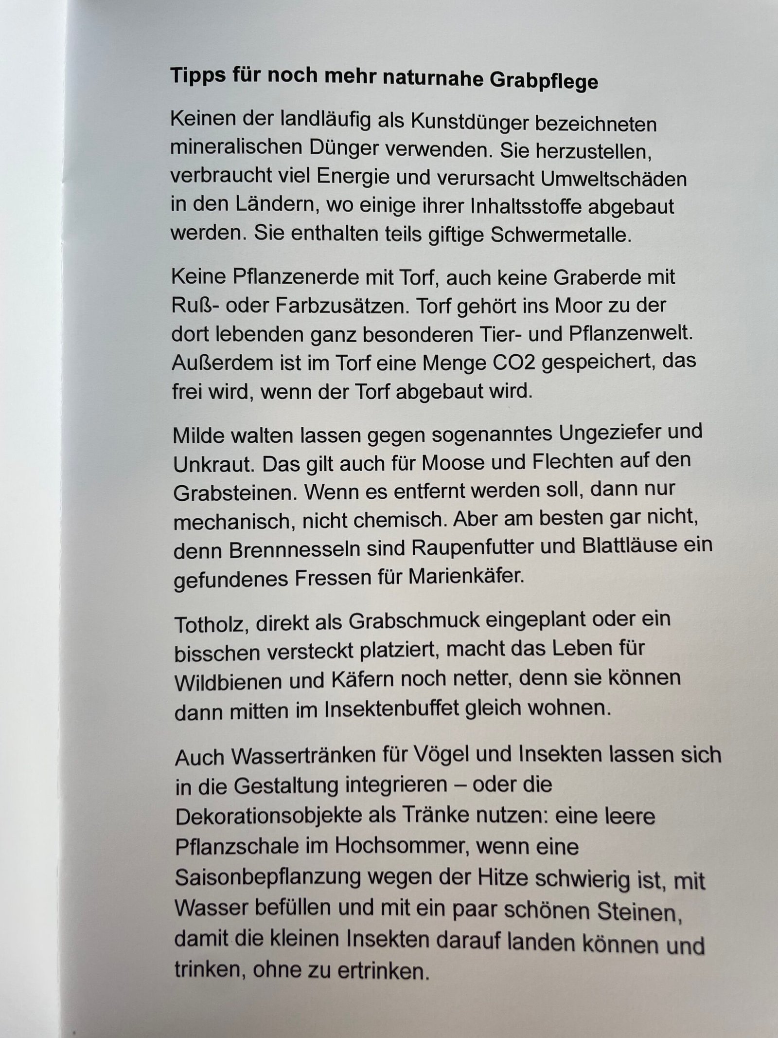 Broschüre „Blumenbunt statt Friedhofsgrau“ – Bild 2